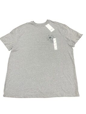 Goodfellow & Co Gray Short Sleeve Tee with Chest Floral Outline